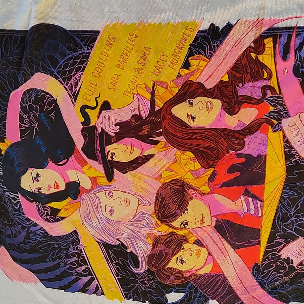 Band Tee Size Large Ellie Goulding Sara Bareilles Tegan & Sara Kacy Musgraves - Picture 2 of 7